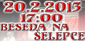 20. února pořádají Zbrojováci další besedu na Šelepce