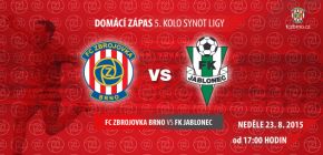 Ve třetím domácím zápase přivítá Zbrojovka FK Jablonec