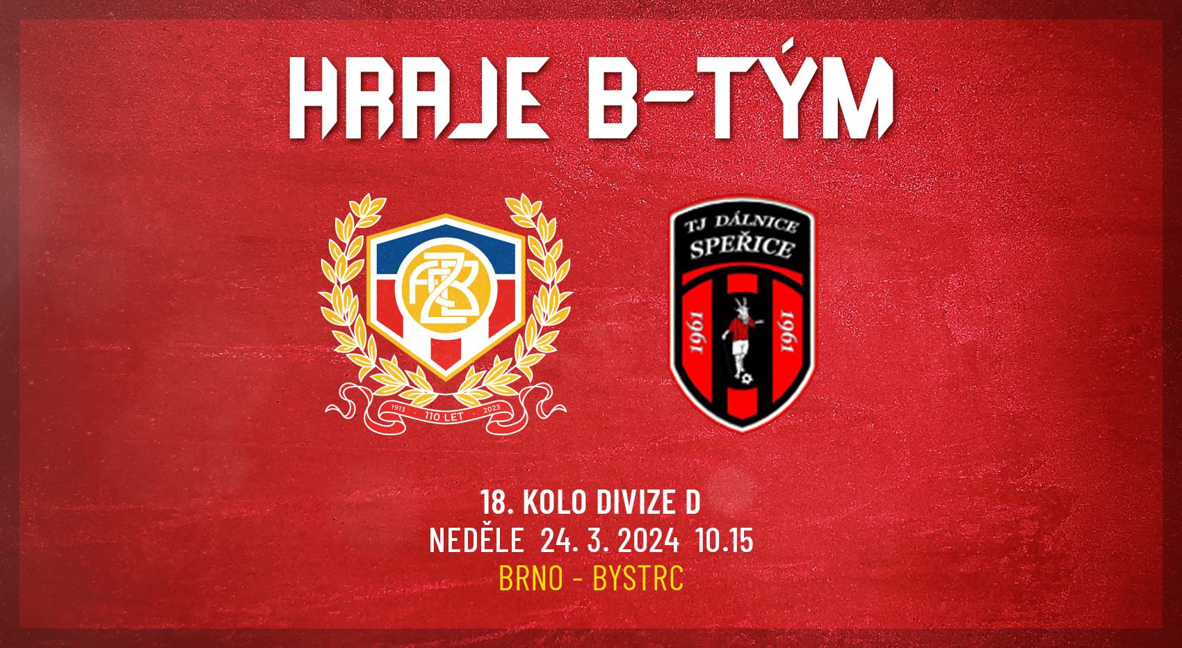 PREVIEW: Béčko přivítá Speřice