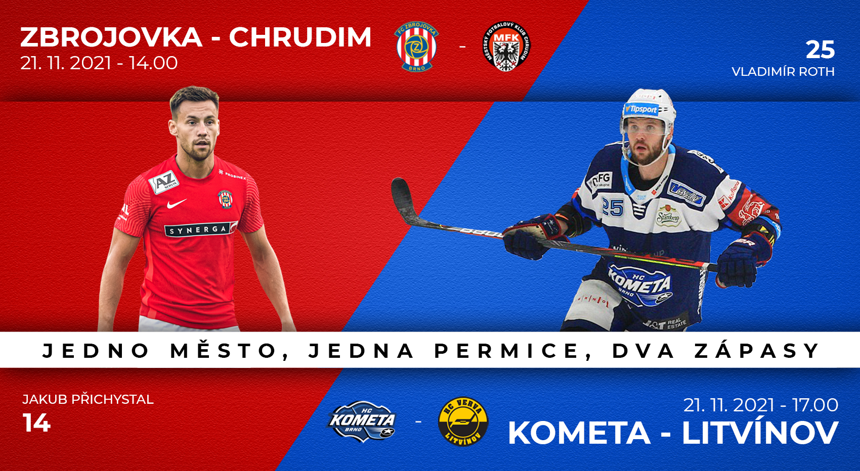 Na fotbal a hokej společně!
