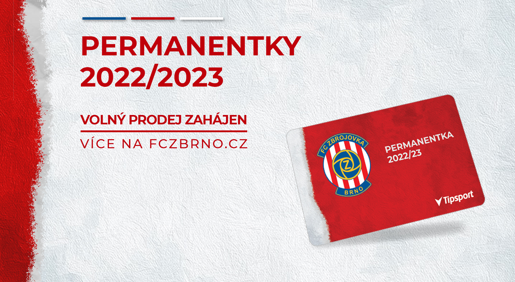 Zan voln prodej permanentek, sv msto u m 1500 Zbrojovk!