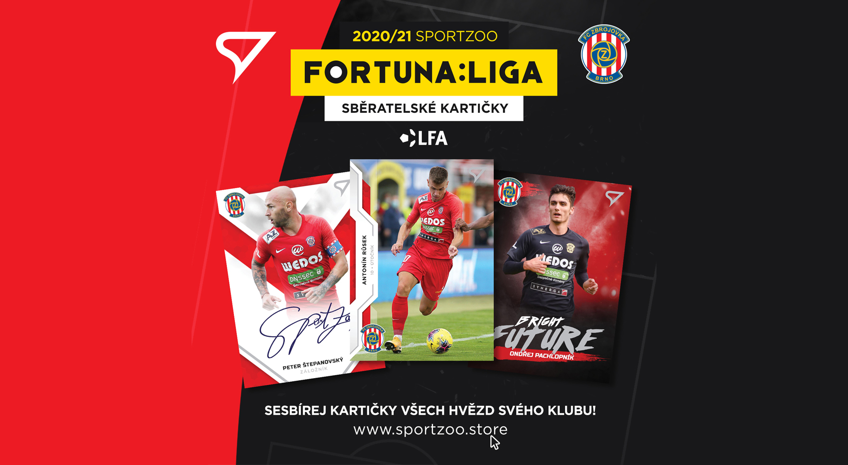 Sběratelské kartičky FORTUNA:LIGY jsou k dostání i v našem Fanshopu!